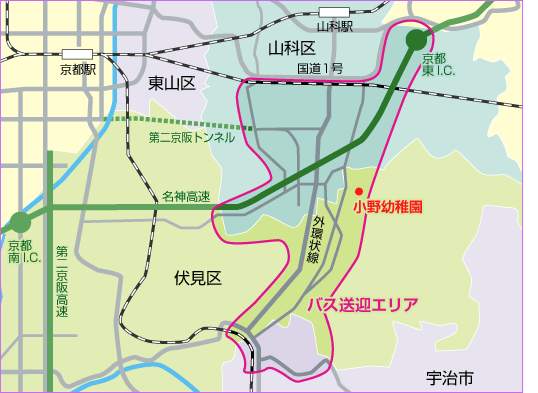 通園バスエリア